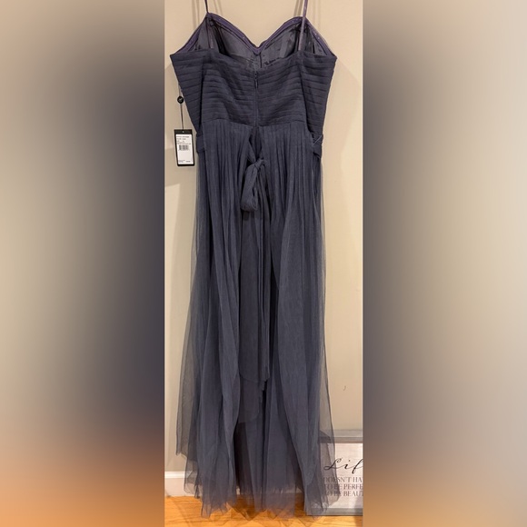 Adrianna Papell Strapless Charcoal Gown - Picture 3 of 6